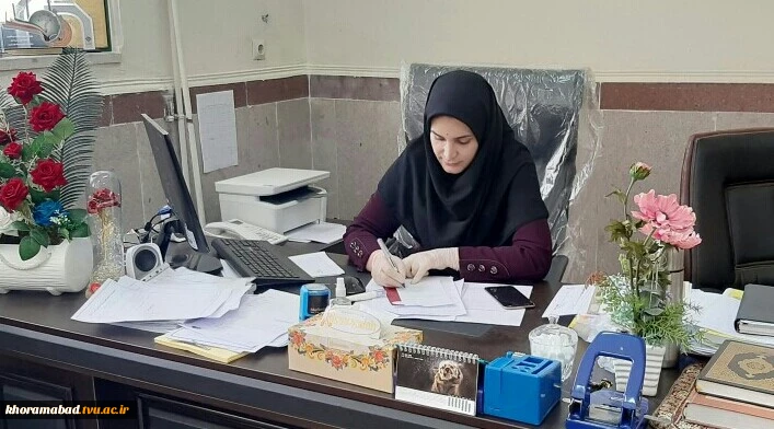 پیام تبریک  سرپرست دانشکده فنی دختران خرم آباد به همکاران روابط عمومی 2