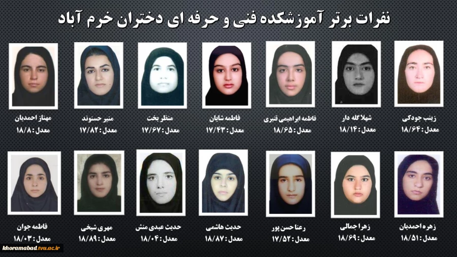 دانشجویان برتر دانشکده فنی و حرفه ای دختران خرم آباد 2