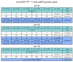 تقویم انتخاب واحد 2