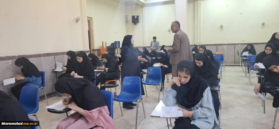 بازدید ریاست و حراست دانشگاه ملی مهارت استان لرستان از حوزه امتحانات پایان ترم دانشکده ملی مهارت دختران خرم آباد 3