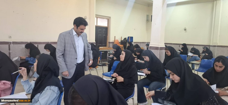 بازدید ریاست و حراست دانشگاه ملی مهارت استان لرستان از حوزه امتحانات پایان ترم دانشکده ملی مهارت دختران خرم آباد 5